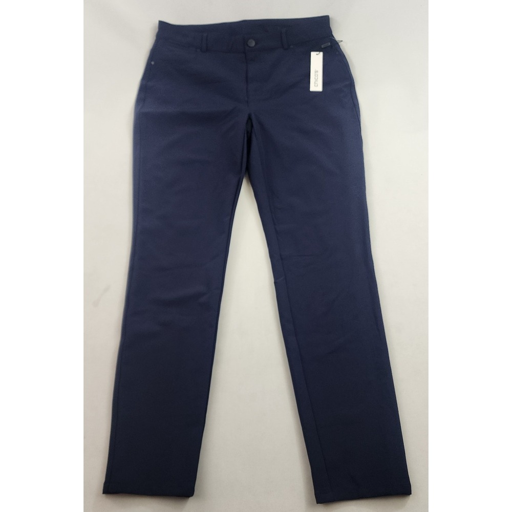 Chico's Womens Pants Size 0.5R US 6R Navy Blue Zip Pockets Stretch Ankle NEW